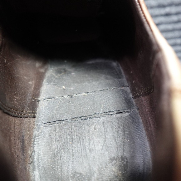 Ecco Shoes Mens 9 Brown Leather Brogue Wingtip Business Casual Dress Shoe - Picture 13 of 14